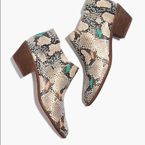 The Myles Ankle Boot in Stamped Rainbow Snake
